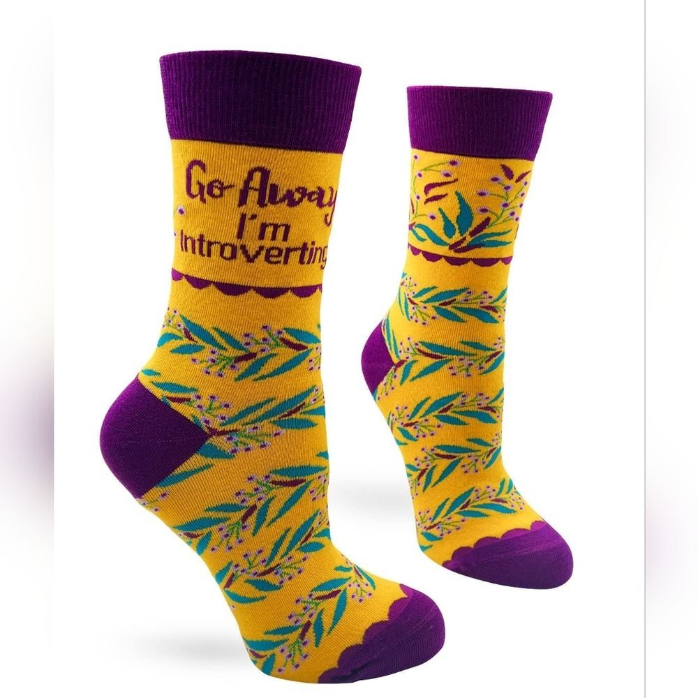 FabDaz "Go Away I'm Introverting" Women's Socks